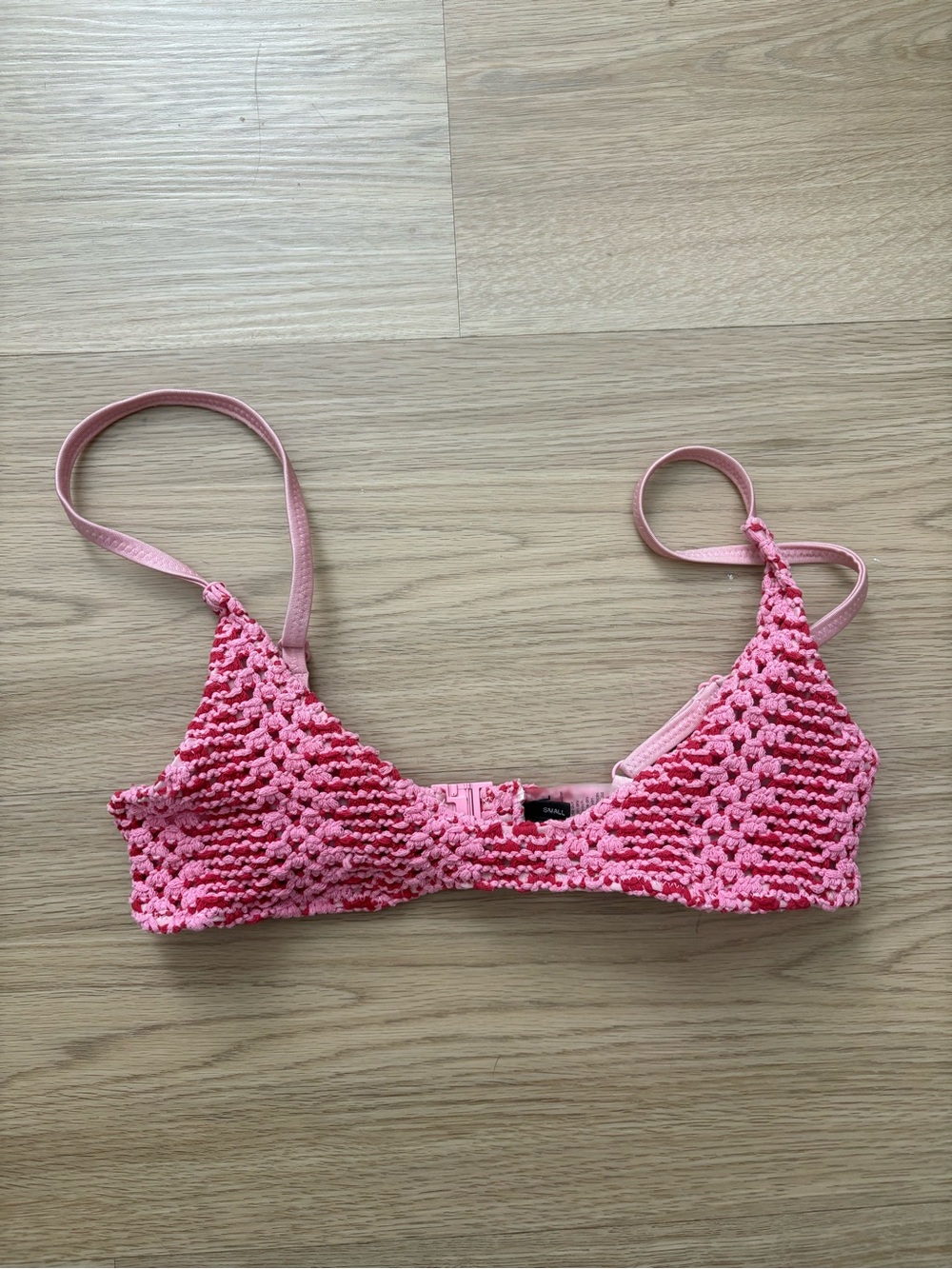 TRIANGL SWIMWEAR MAIA - ALINA PINK CROCHET SCOOP BIKINI TOP